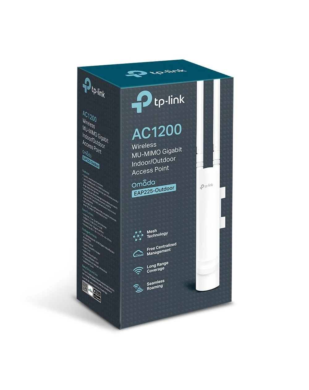 Le Point d'accès TP-LINK WiFi Mesh AC1200 est une solution Wi-Fi extérieur idéale pour créer des réseaux Mesh haut débit dans des environnements difficiles. Avec son certificat IP65, il résiste aux intempéries et assure une connexion stable pour vos installations extérieures.